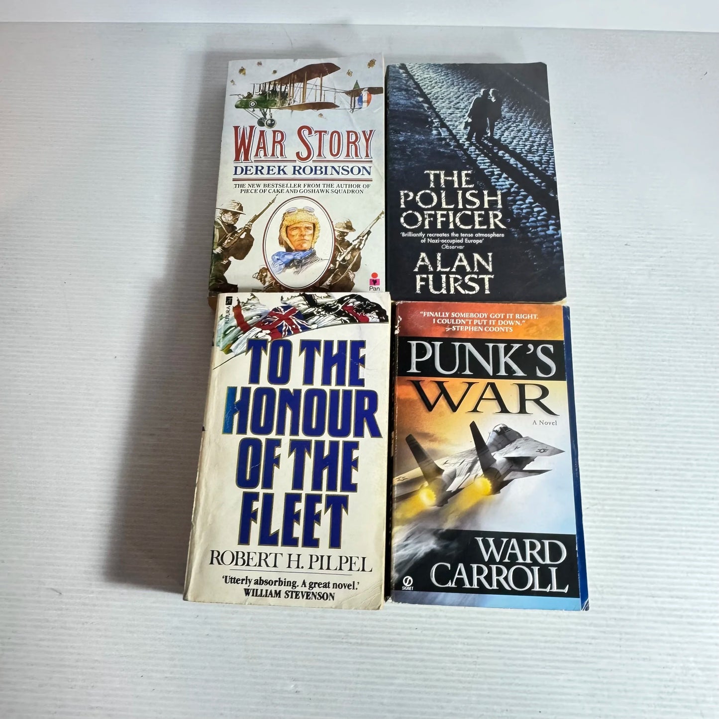 Historical War Book Bundle x 4 Books : The Polish Officer, Punk's War, War Story & To the Honour of the Fleet (569)