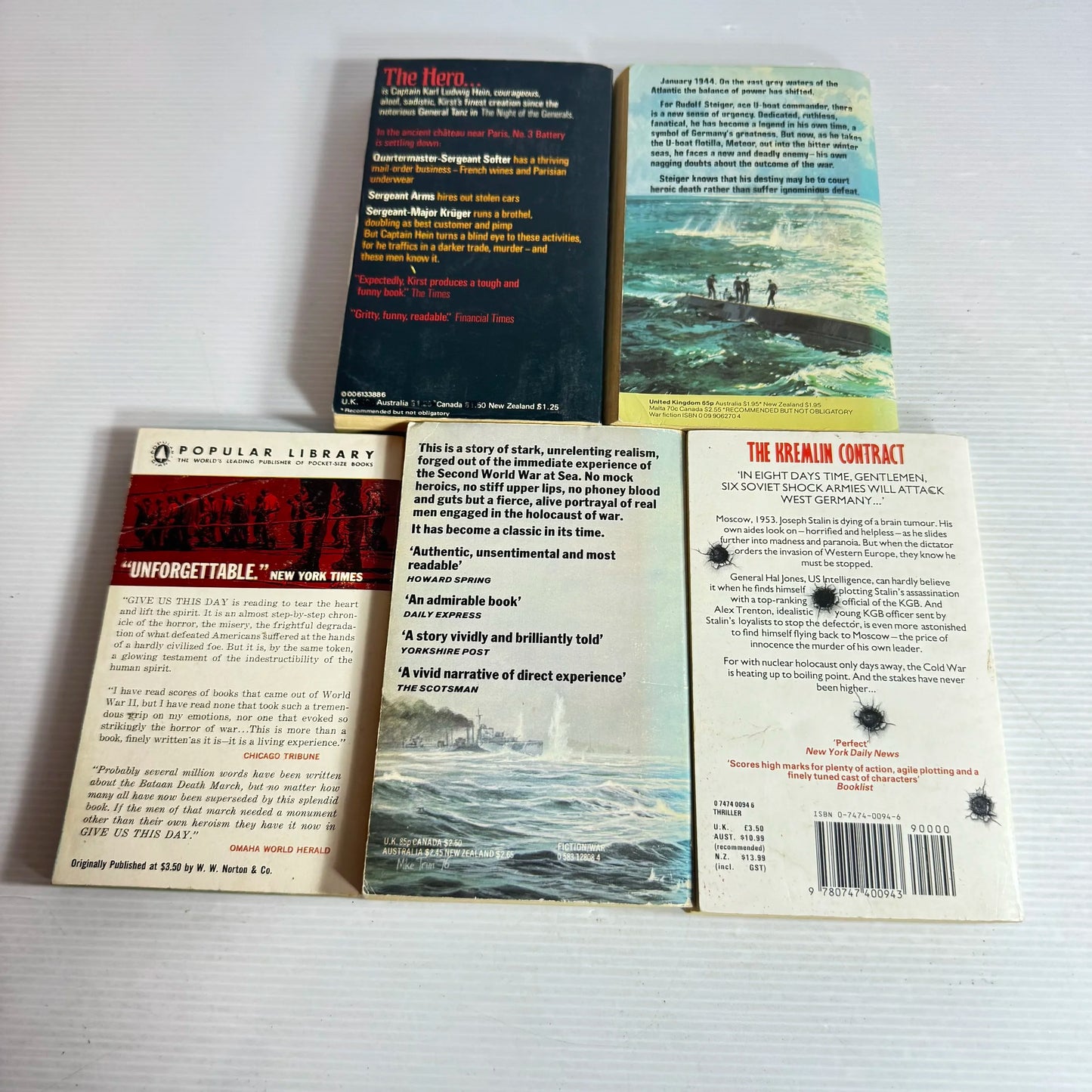 War Book Bundle x 5 Books : Various Authors (Vintage 1958-1987) (567)