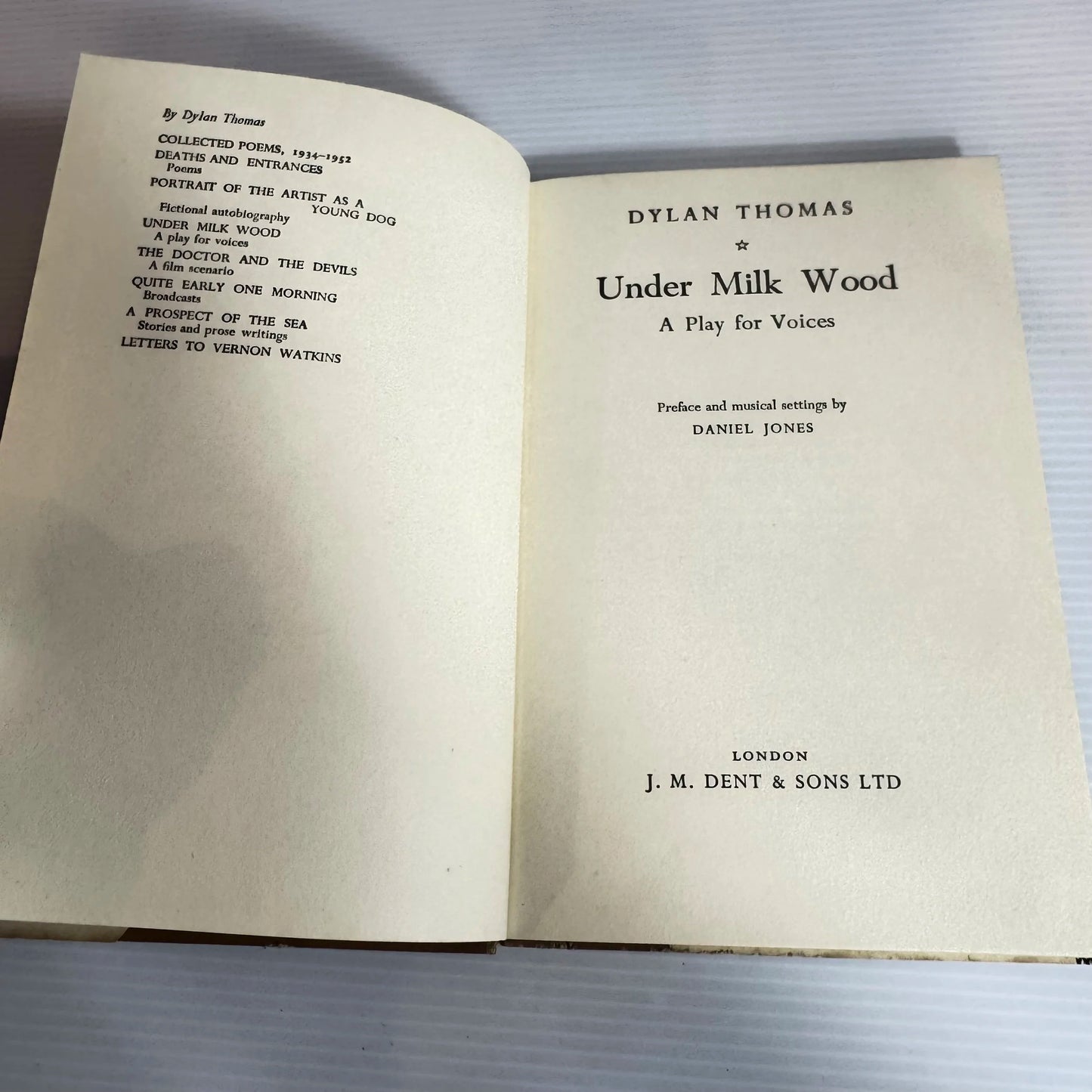 Under Milk Wood - Dylan Thomas (Vintage 1959)