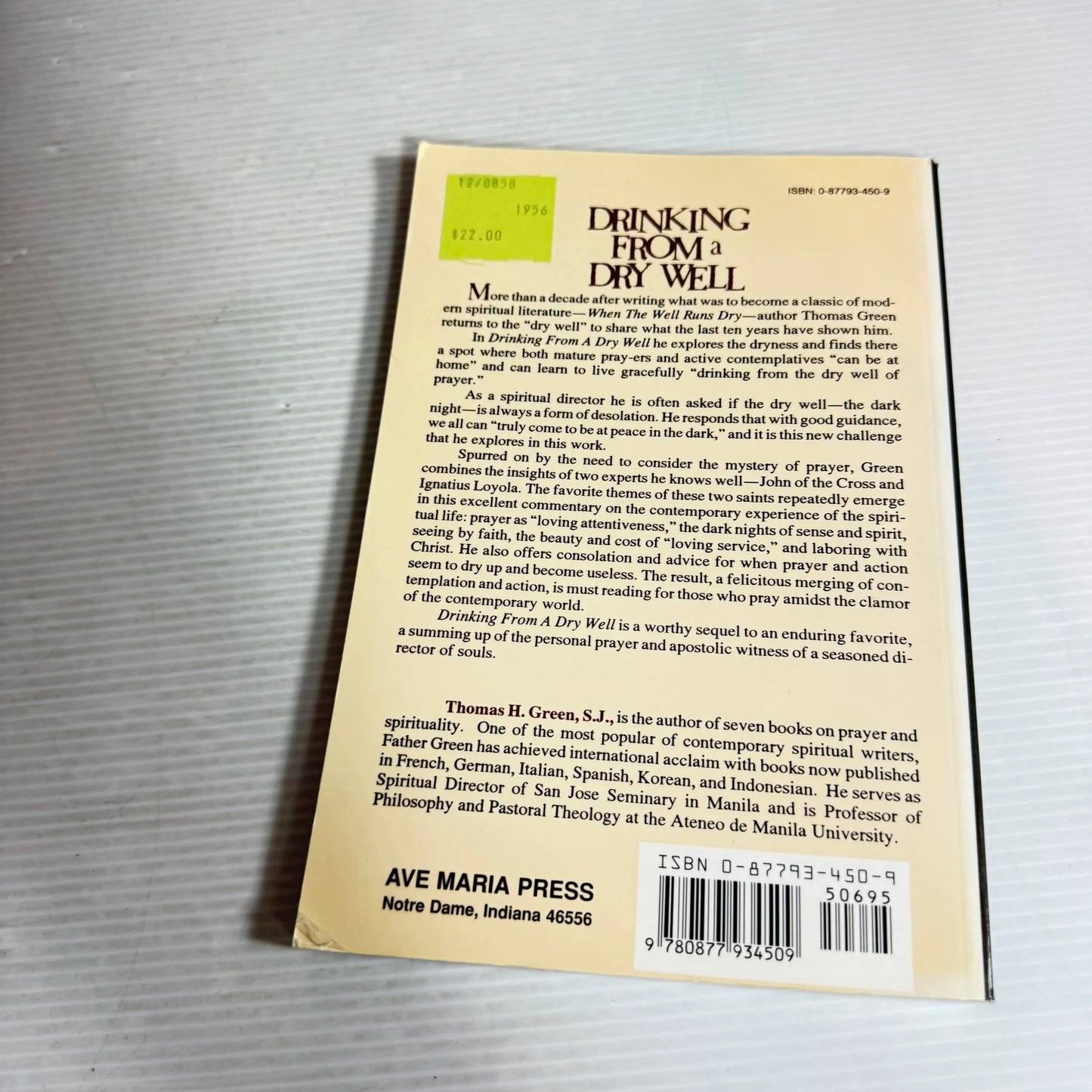 Drinking From a Dry Well - Thomas H. Green, S.J.