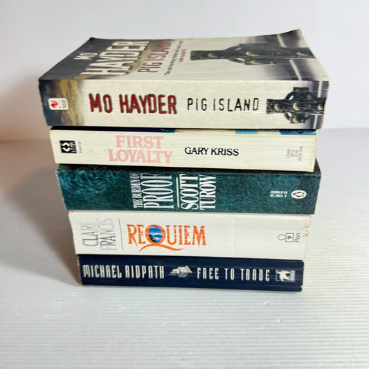 Thriller Book Bundle x 5  Books - Mixed Authors (553)