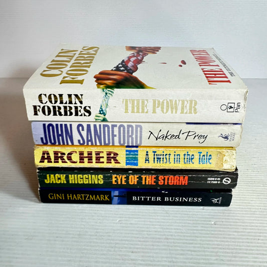 Thriller book Bundle x 5 Mixed Author Bundle : Hartzmark, Archer, Higgins, Forbes & Sandford (551)