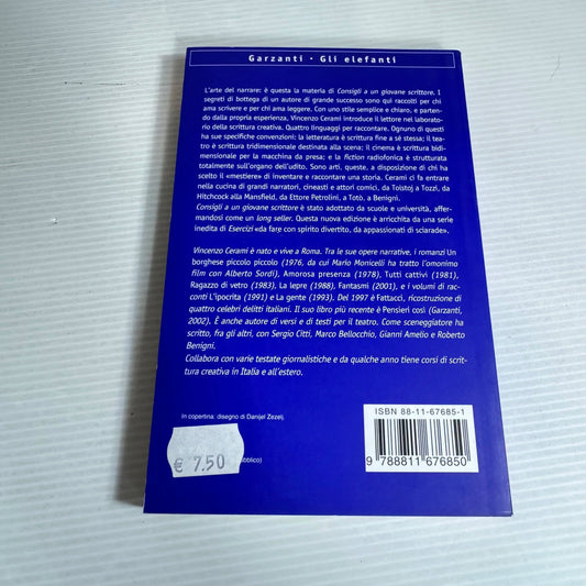 Consigli A Un Giovane Scrittore (Advice To A Young Writer) - Vincenzo Cerami (Written in Italian)