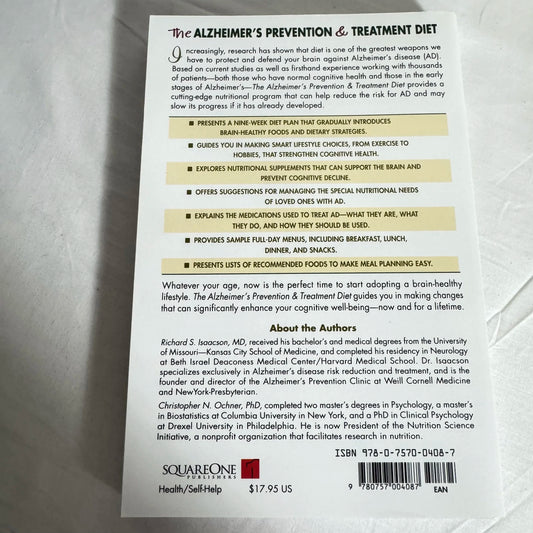 The Alzheimer's Prevention & Treatment Diet by R Isaacson & C Ochner