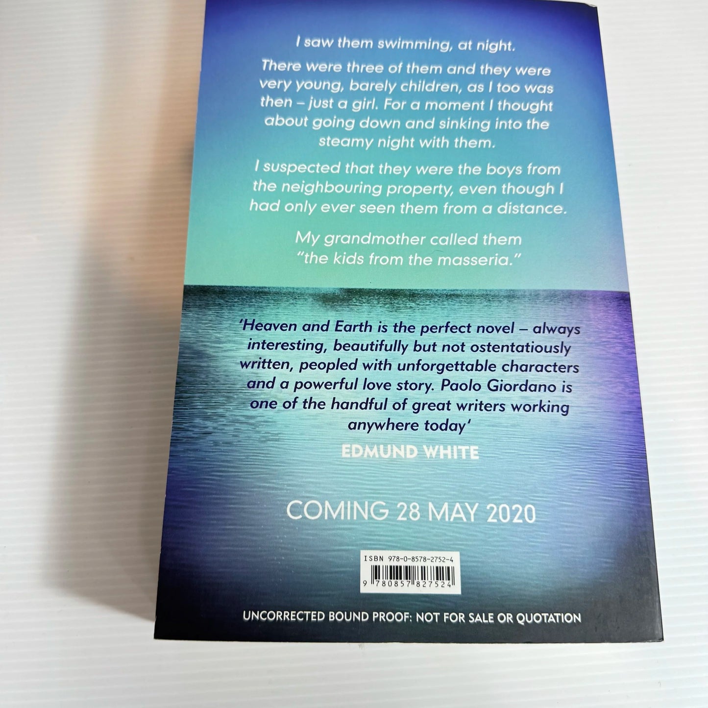 Heaven and Earth - Paolo Giordano (Uncorrected Bound Proof)