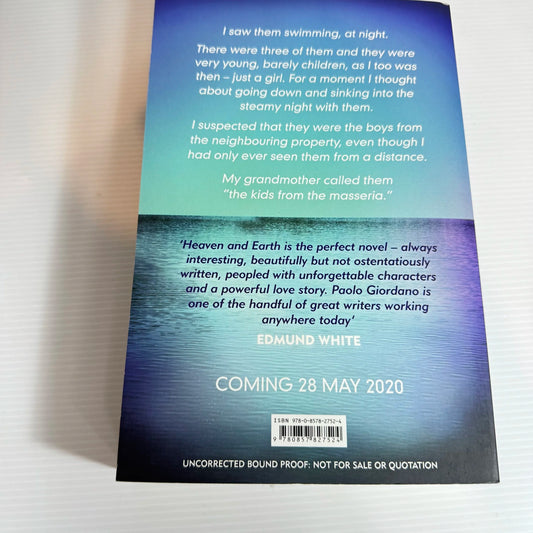 Heaven and Earth - Paolo Giordano (Uncorrected Bound Proof)