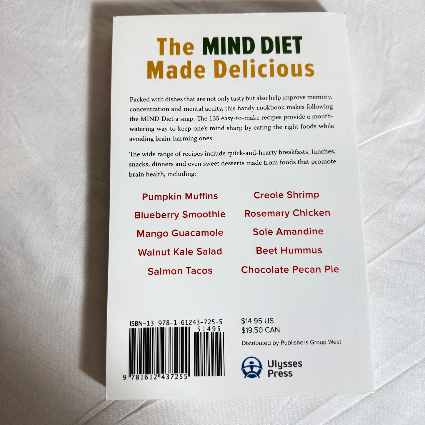 The Mind Diet Cookbook - Kristin Diversi