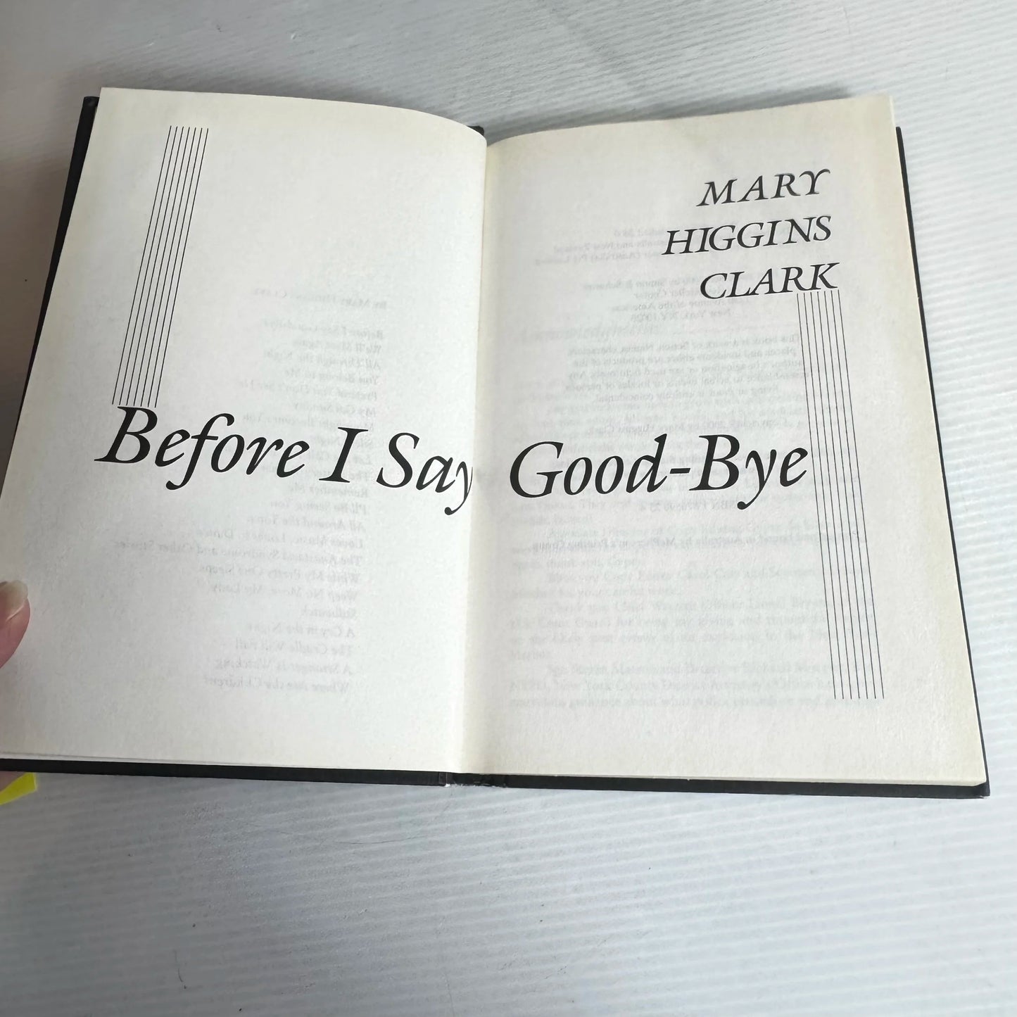 Before I Say Good-Bye - Mary Higgins Clark