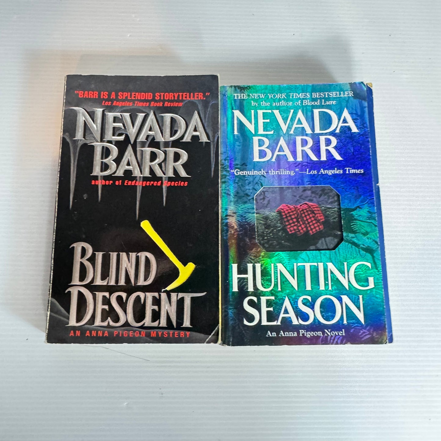 Nevada Barr Book Bundle x 2 - Mystery - Blind Descent and Hunting Season