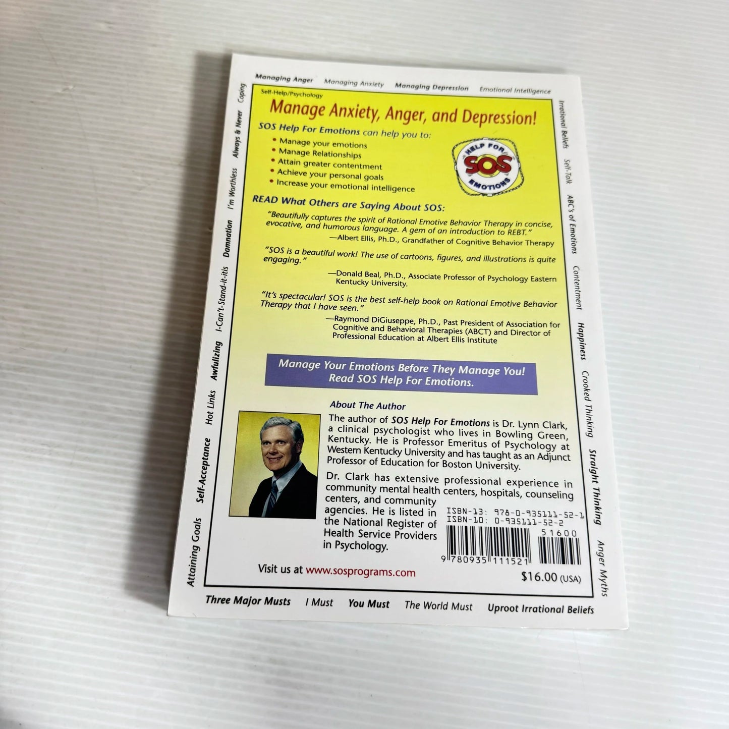 SOS Help For Emotions : Managing Anxiety, Anger & Depression - Lynn Clark