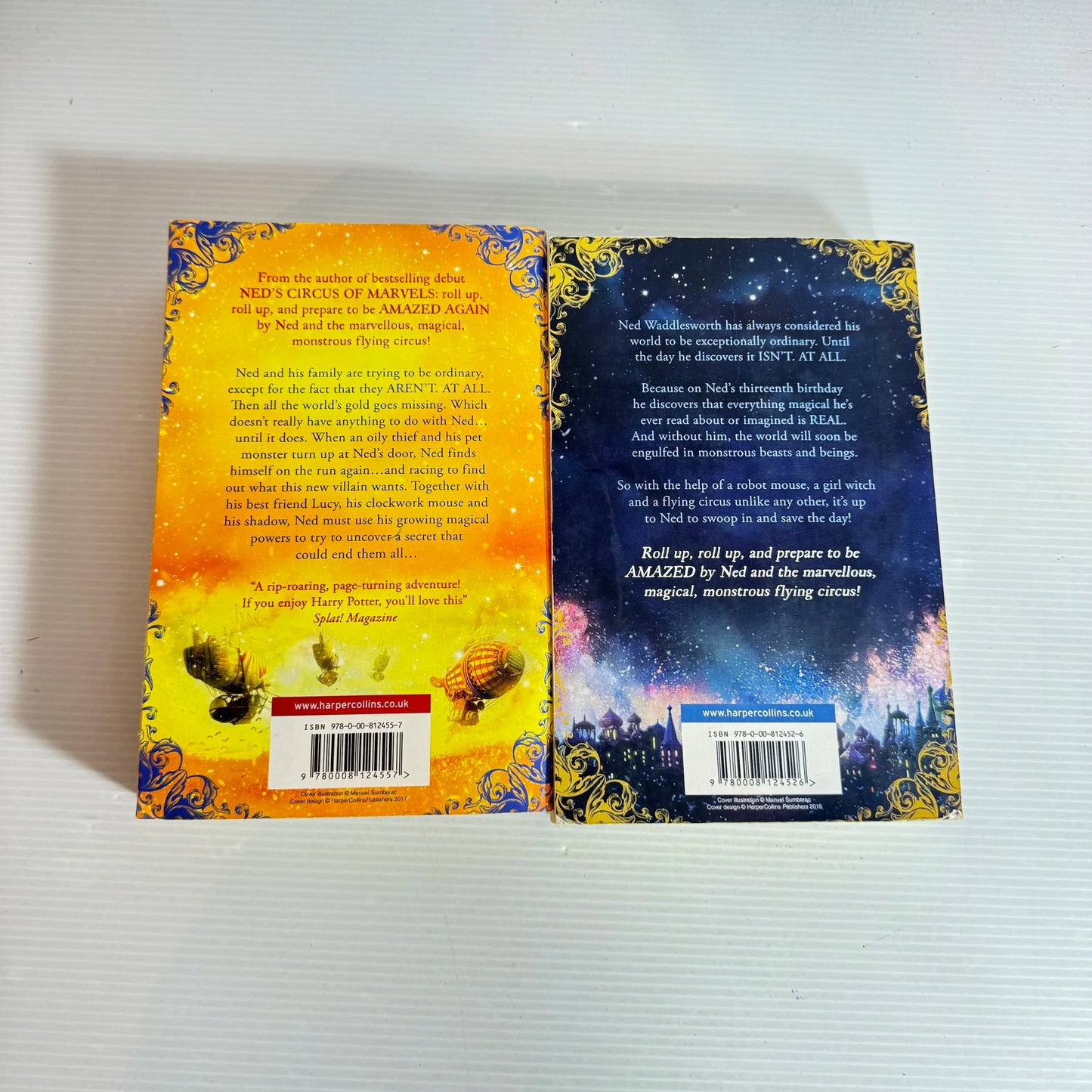 Justin Fisher Book Bundle x 2 - Ned's Circus of Marvels & Ned's Circus of Marvels Gold Thief