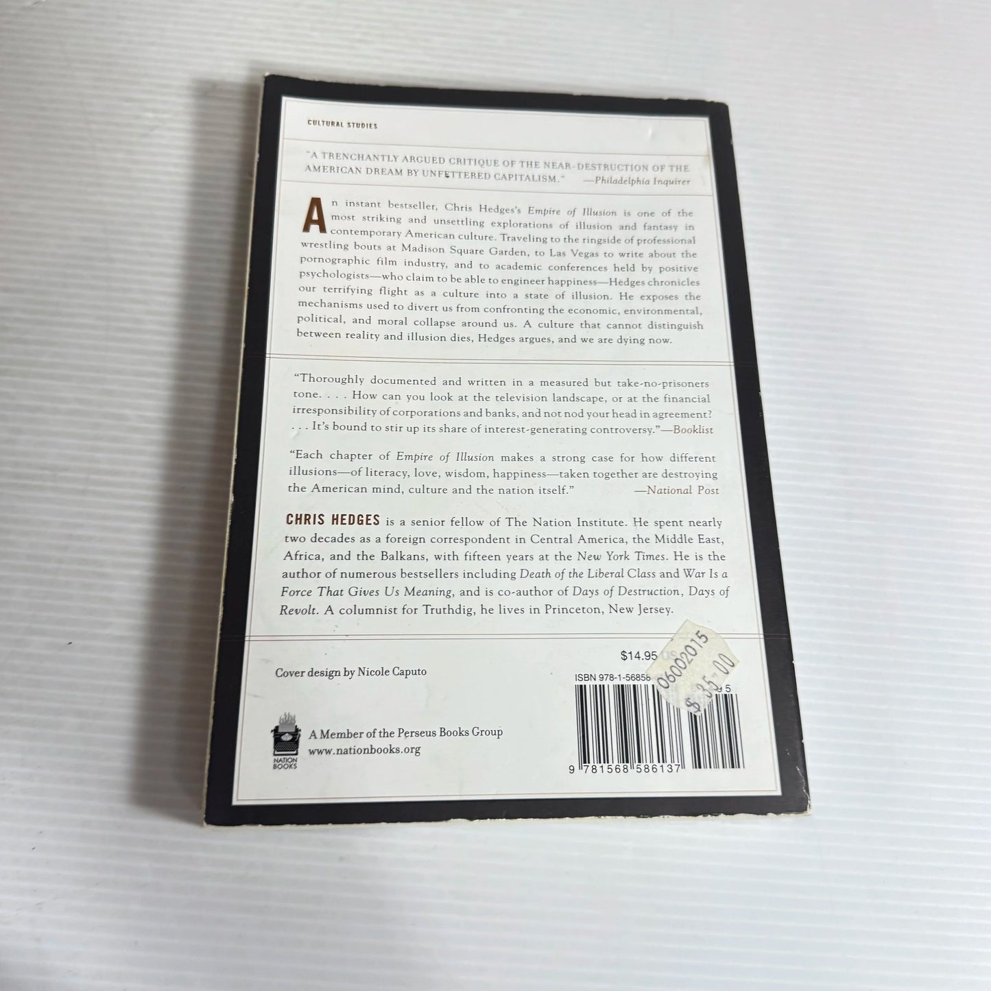 Empire of Illusion : The End of Literacy and the Triumph of Spectacle - Chris Hedges