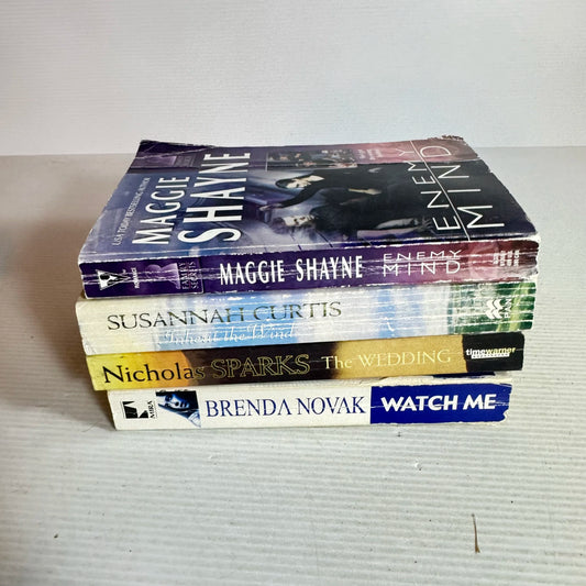 Romance Book Bundle x 4 Books : Inherit the Wind, Watch Me, Enemy Mind, The Wedding (821)
