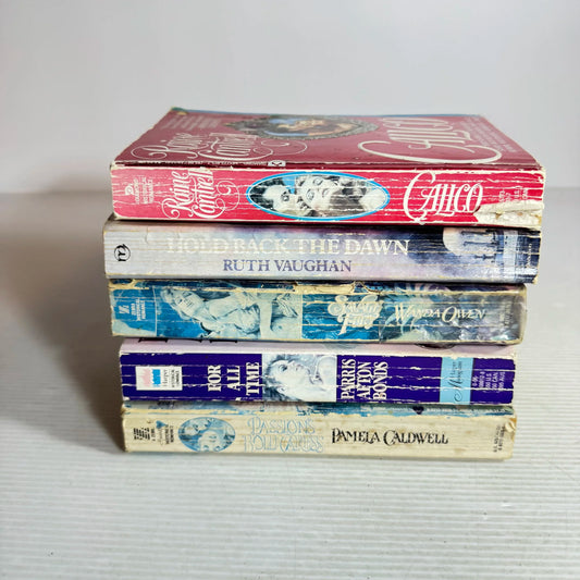 Historical Romance Book Bundle x 5 Books : Various Authors (Vintage 1986-1993) (826)