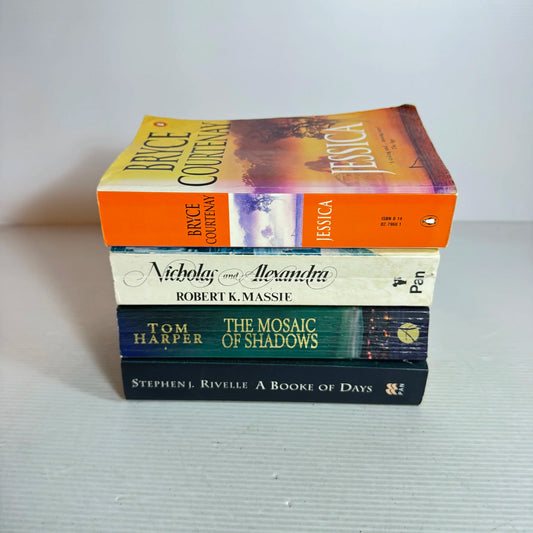 Historical Book Bundle x 4 Books : Jessica, The Mosaic of Shadows, Nicholas and Alexandra, A Booke of Days (823)