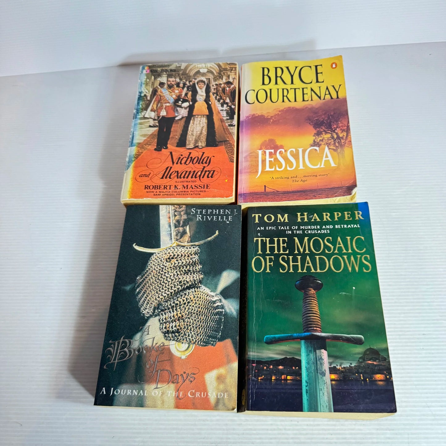 Historical Book Bundle x 4 Books : Jessica, The Mosaic of Shadows, Nicholas and Alexandra, A Booke of Days (823)