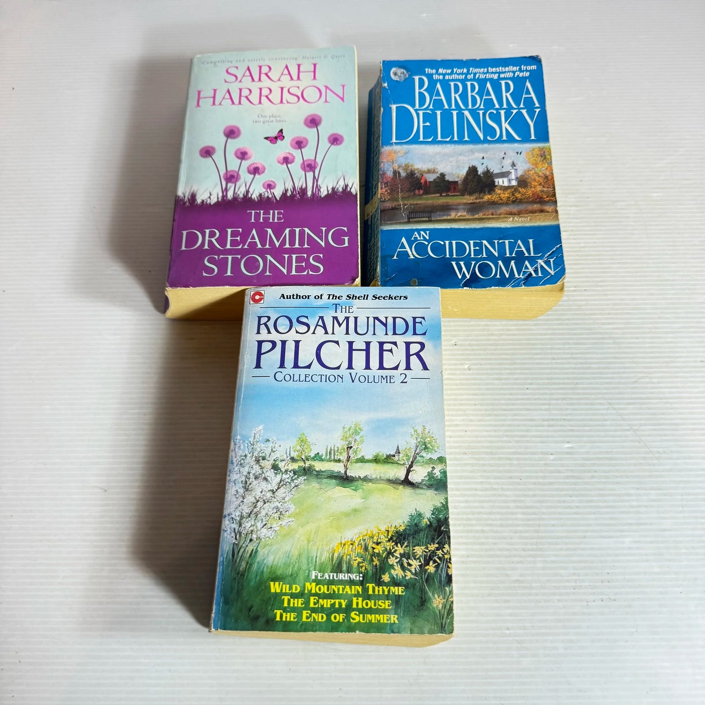 Romance Book Bundle x 3 Books : The Rosamunde Pilcher Collection Vol. 2, An Accidental Women, The Dreaming Stones (828)