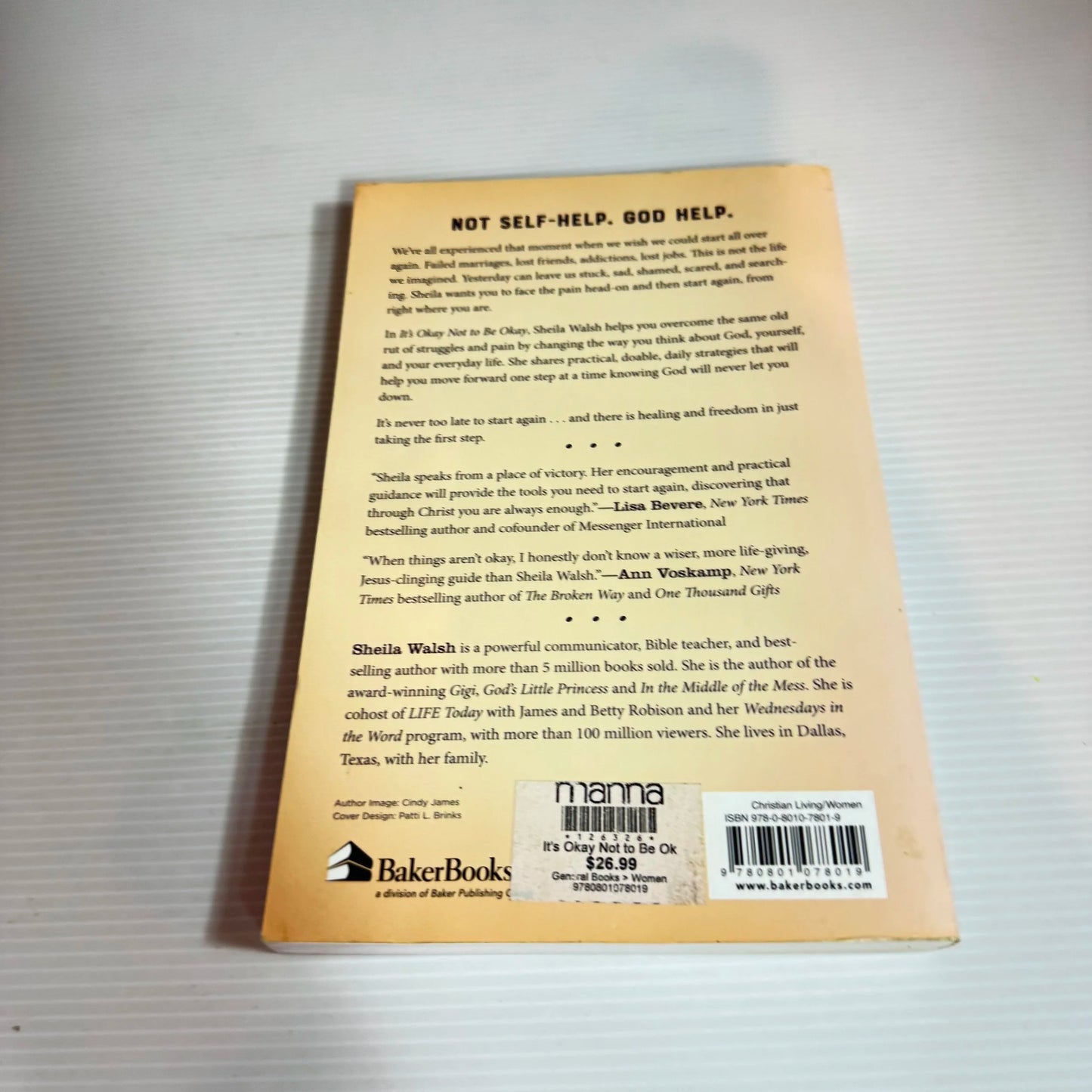 It's Okay Not To Be Okay- Sheila Walsh