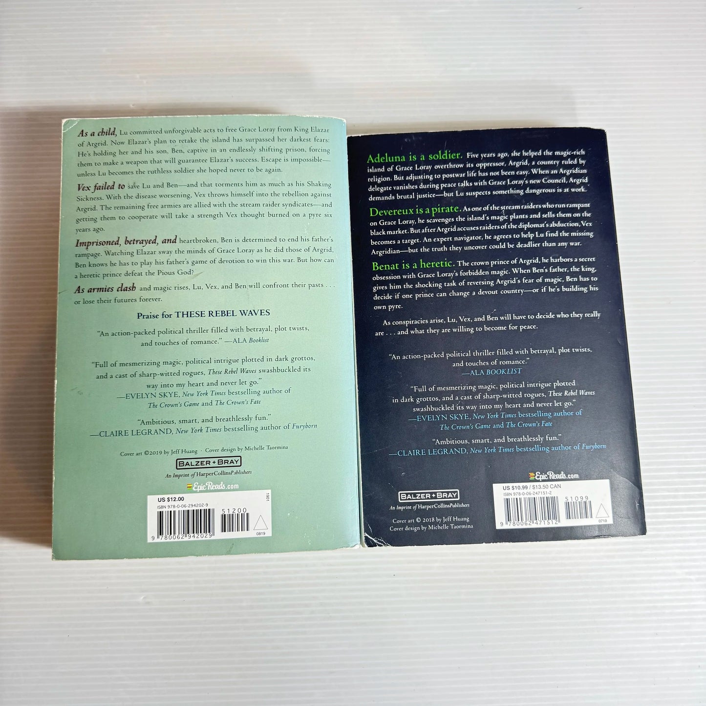 Sara Raasch Book Bundle x 2 These Rebel Waves & These Divided Shores