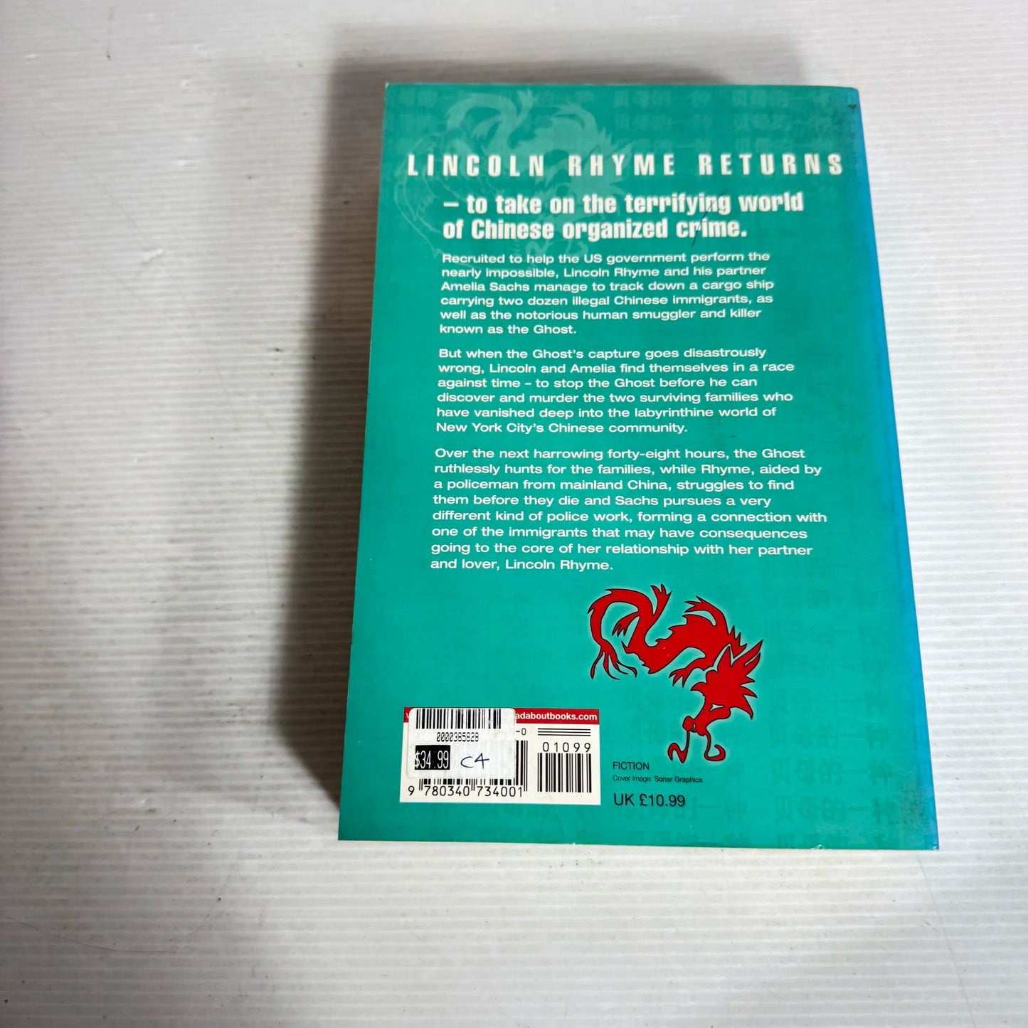 Jeffery Deaver Book Bundle x 3 Books : The Coffin Dancer, The Empty Chair, & The Stone Monkey  (2047)