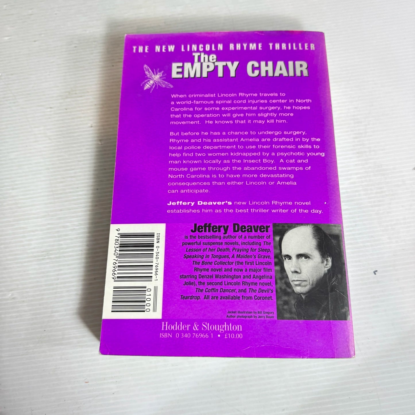 Jeffery Deaver Book Bundle x 3 Books : The Coffin Dancer, The Empty Chair, & The Stone Monkey  (2047)