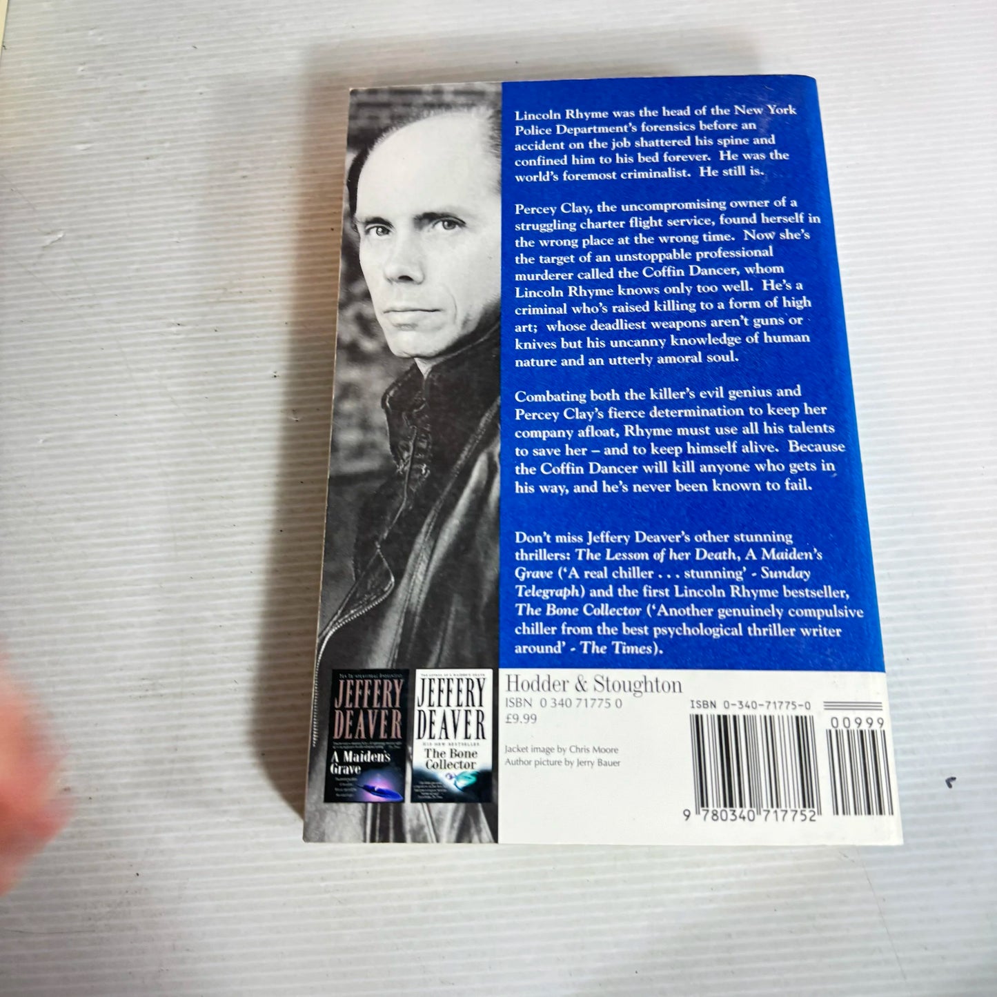 Jeffery Deaver Book Bundle x 3 Books : The Coffin Dancer, The Empty Chair, & The Stone Monkey  (2047)