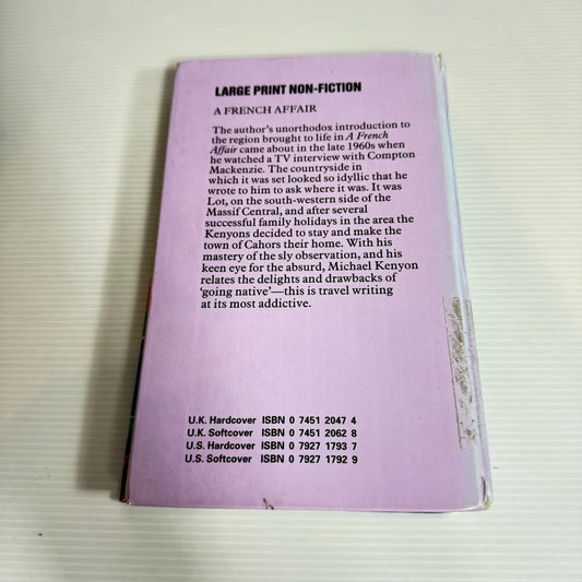 A French Affair - Michael Kenyon LARGE PRINT (Vintage 1992)