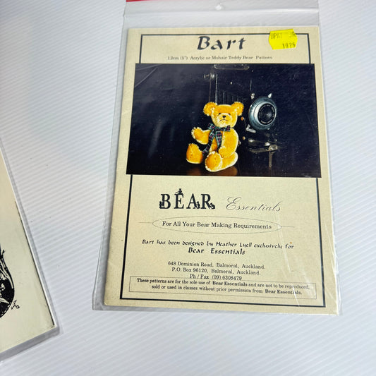 Teddy Bear Pattern Bundle x 2 Victorian Rose Teddybear & Bart Bear