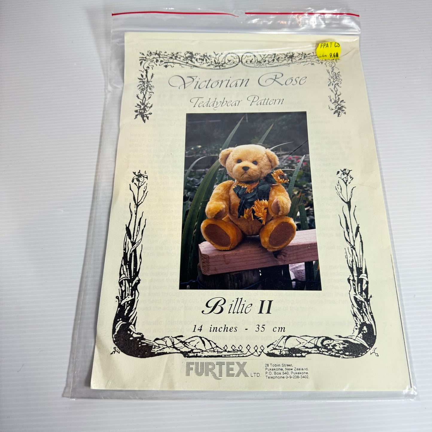 Teddy Bear Pattern Bundle x 2 Victorian Rose Teddybear & Bart Bear