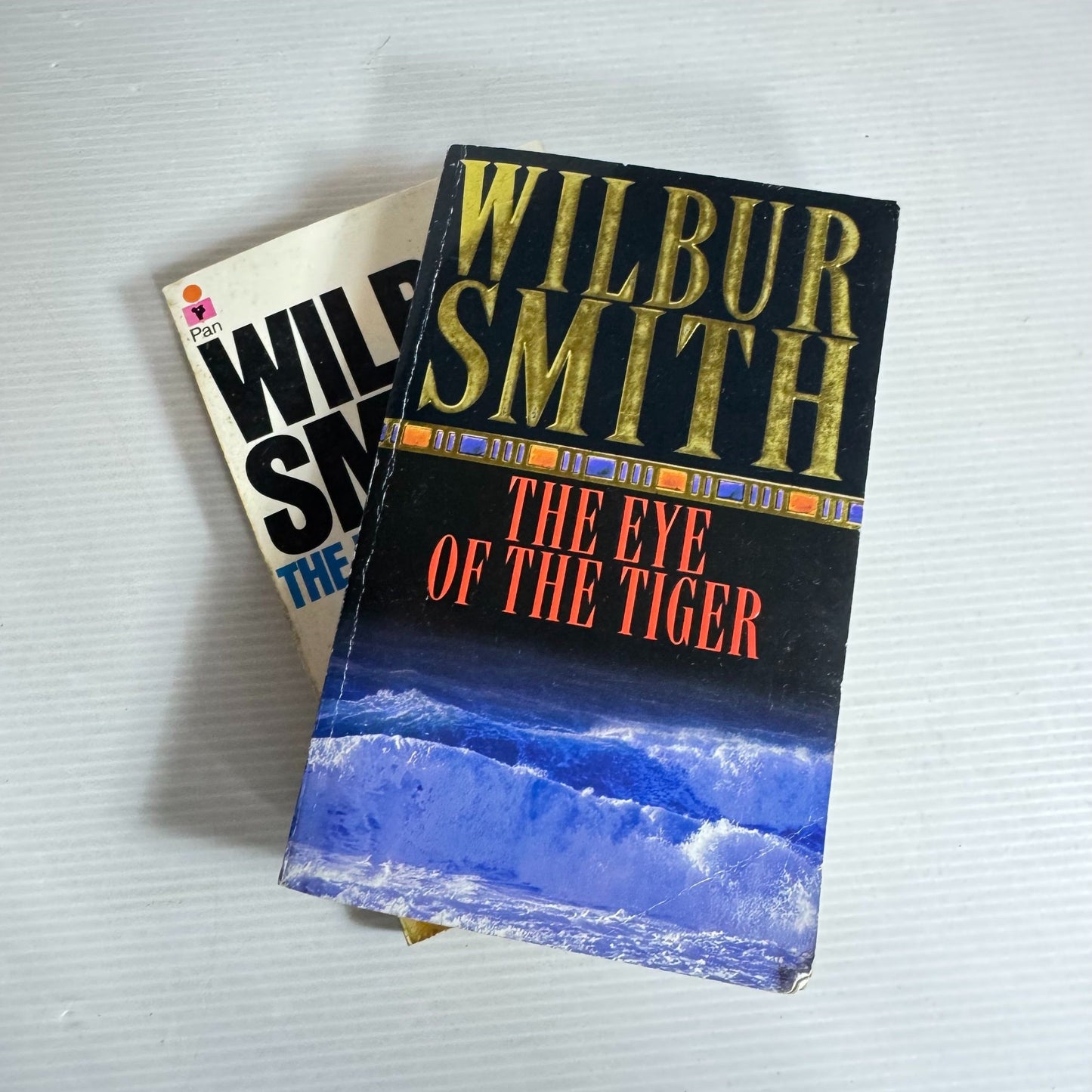 Wilbur Smith Book Bundle x 2 The Eye of the Tiger (1998) & The Dark of The Sun (1968)