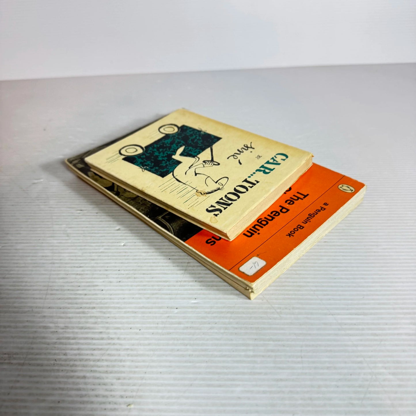 Vintage Cartoon Book Bundle x 3 Books : Car...Toons by Sine 1954, The Penguin - Charles Addams 1960, The Penguin - Ronald Searle 1960(2038)