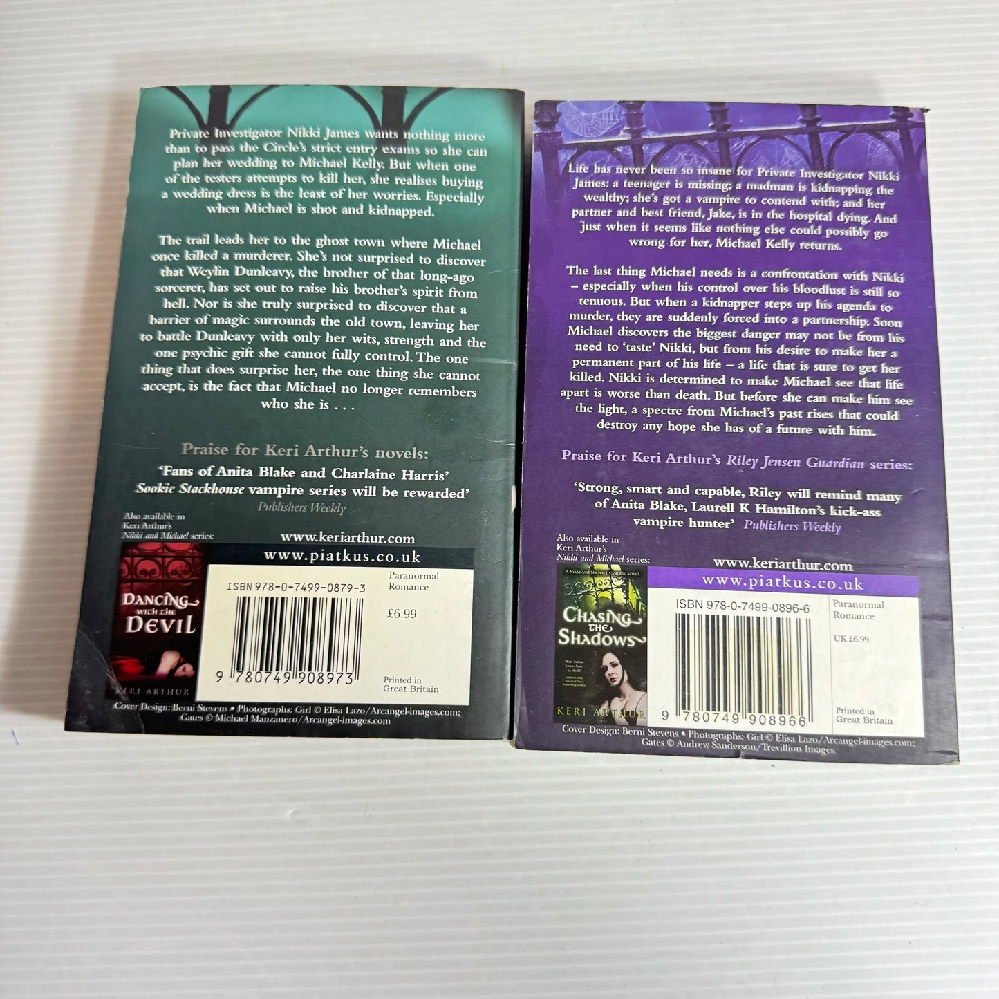 Keri Arthur Book Bundle x2 (Nikki And Michael Vampire Novels)