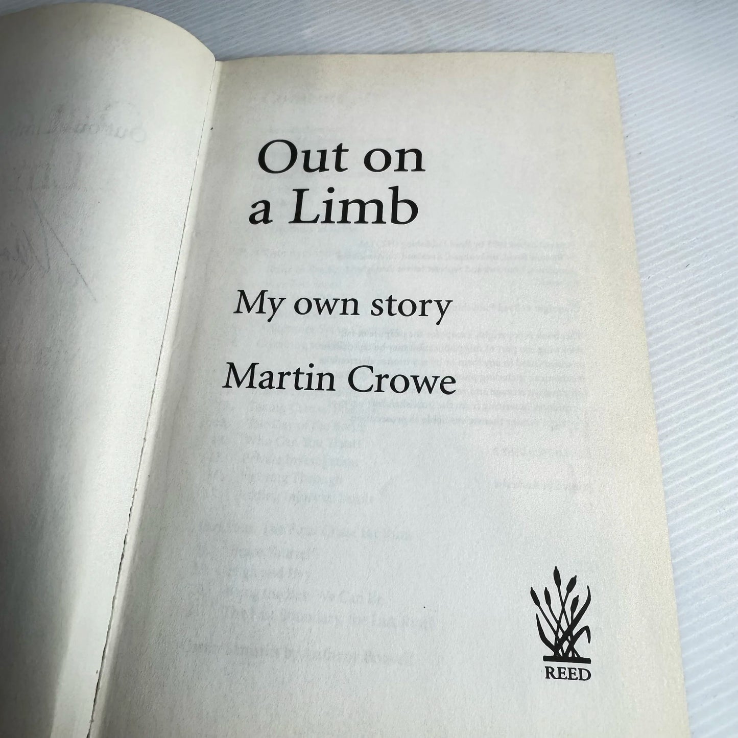 Out On A Limb - Martin Crowne (Signed by Author)