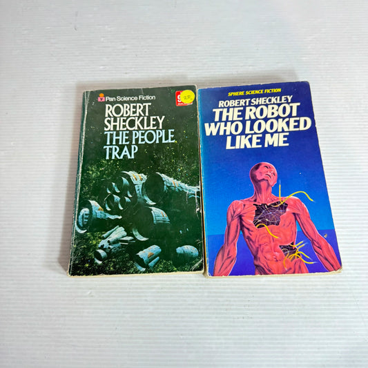 Robert Sheckley Science Fiction Book Bundle x 2 Books The Robot Who Looked Like Me & The People Trap (2030)
