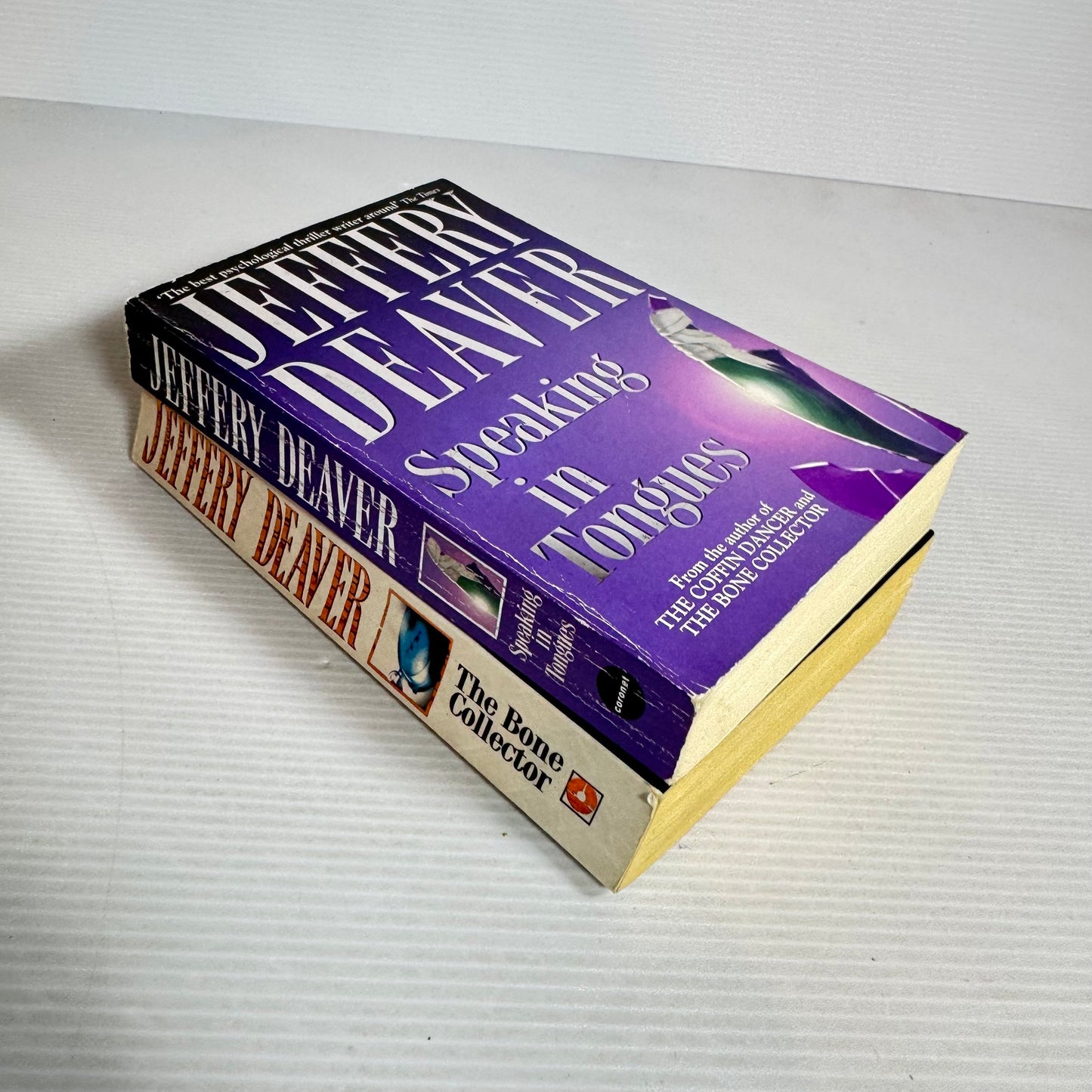 Jeffery Deaver Book Bundle x 2 The Bone Collector / Speaking In Tongues
