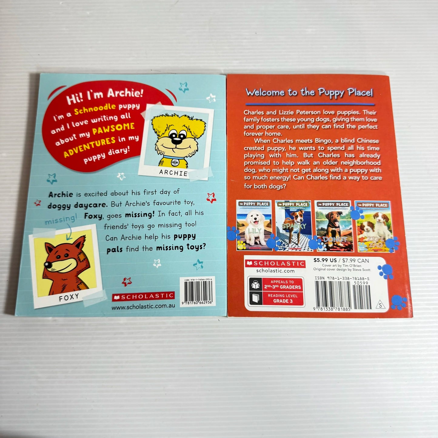 Children's Puppy Book Bundle x 2 Puppy Diary : The Great Toy Rescue & The Puppy Place : Bingo