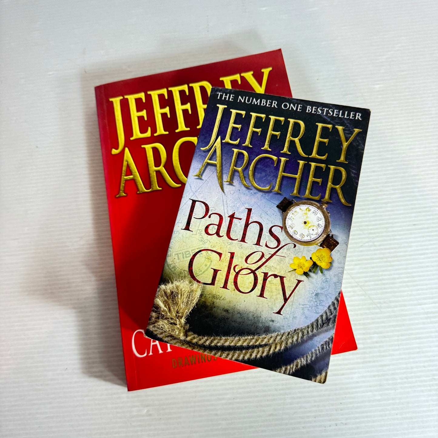 Jeffery Archer Book Bundle x 2 Books : Paths of Glory & Cat O'Nine Tales (2004)