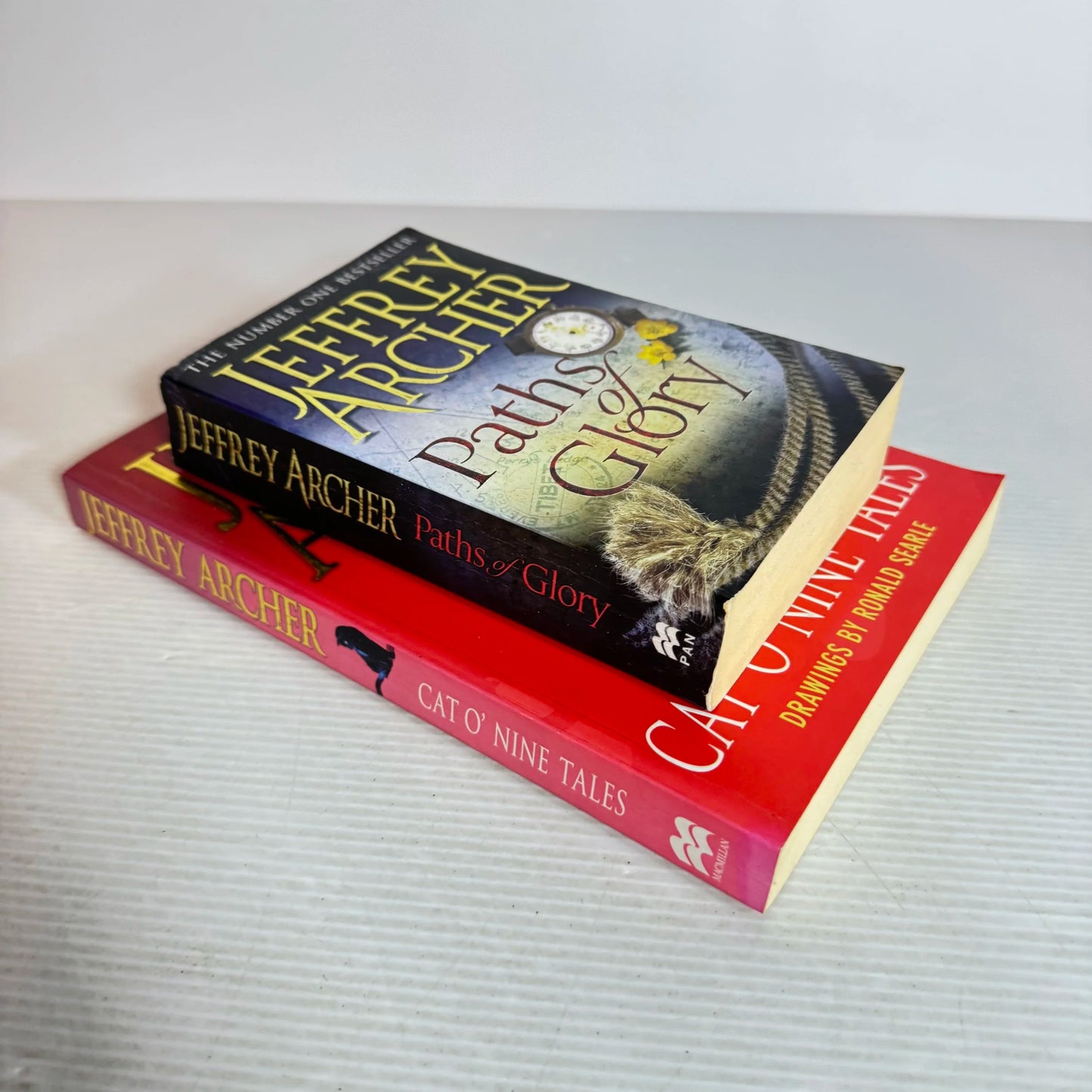Jeffery Archer Book Bundle x 2 Books : Paths of Glory & Cat O'Nine Tales (2004)