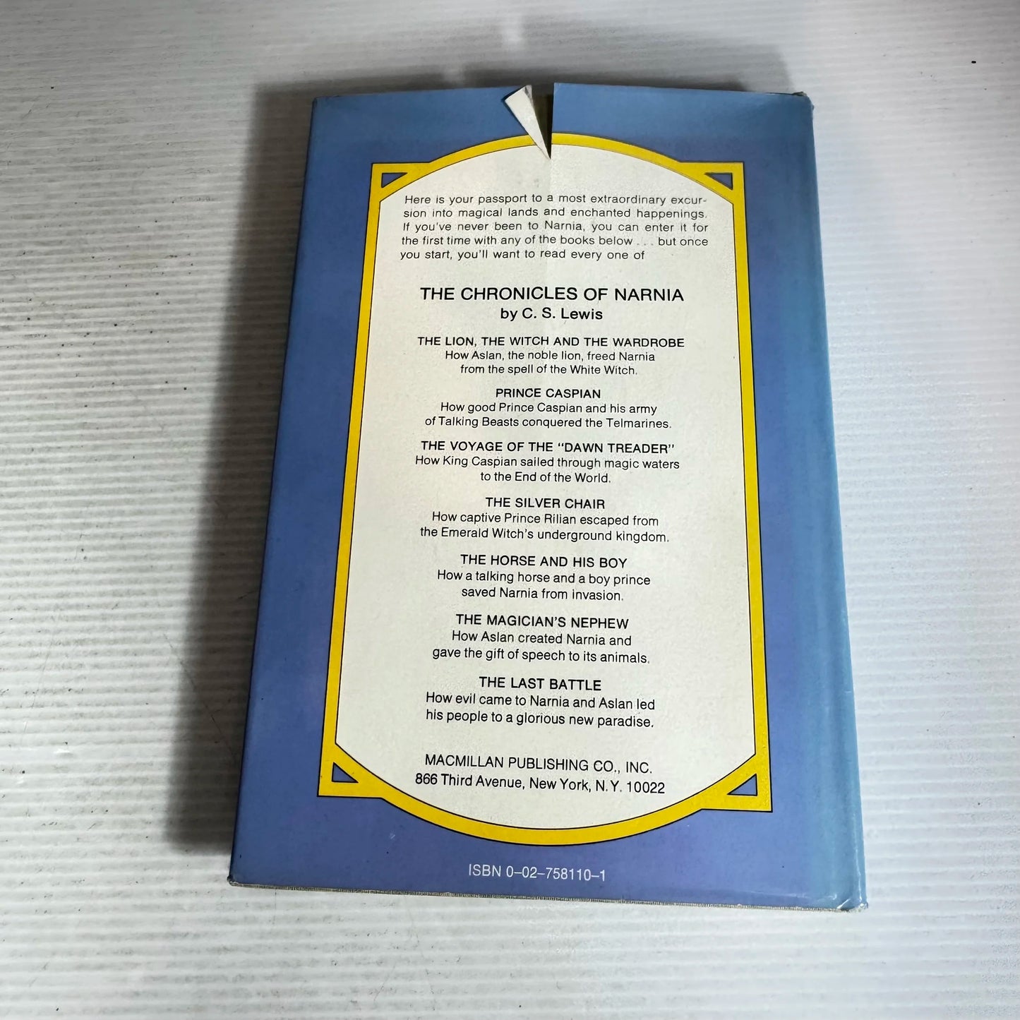 The Lion, The Witch And The Wardrobe - C.S. Lewis (American First Edition 1950)