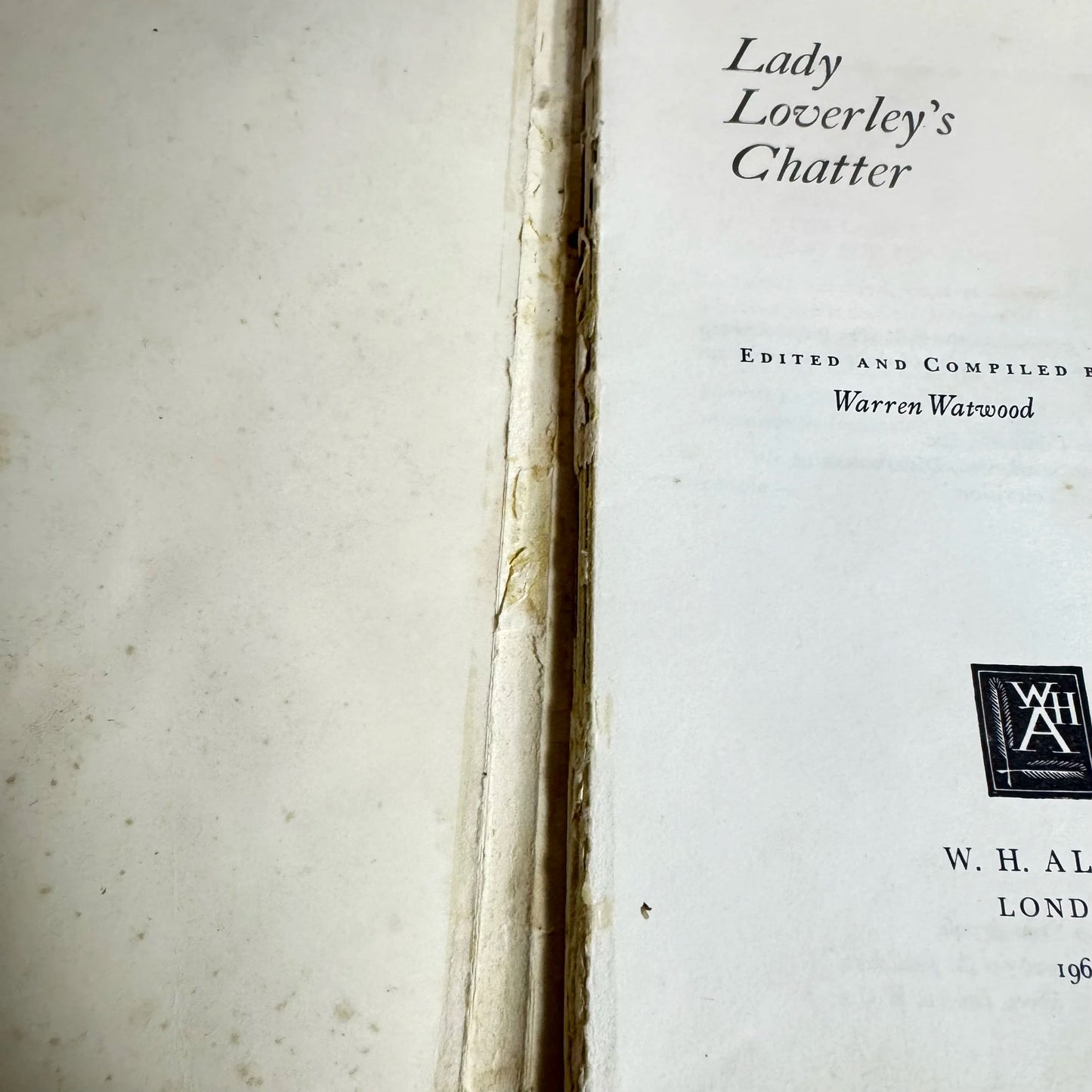 Lady Loverley's Chatter - Edited and Complied by Warren Watwood (Vintage 1960)