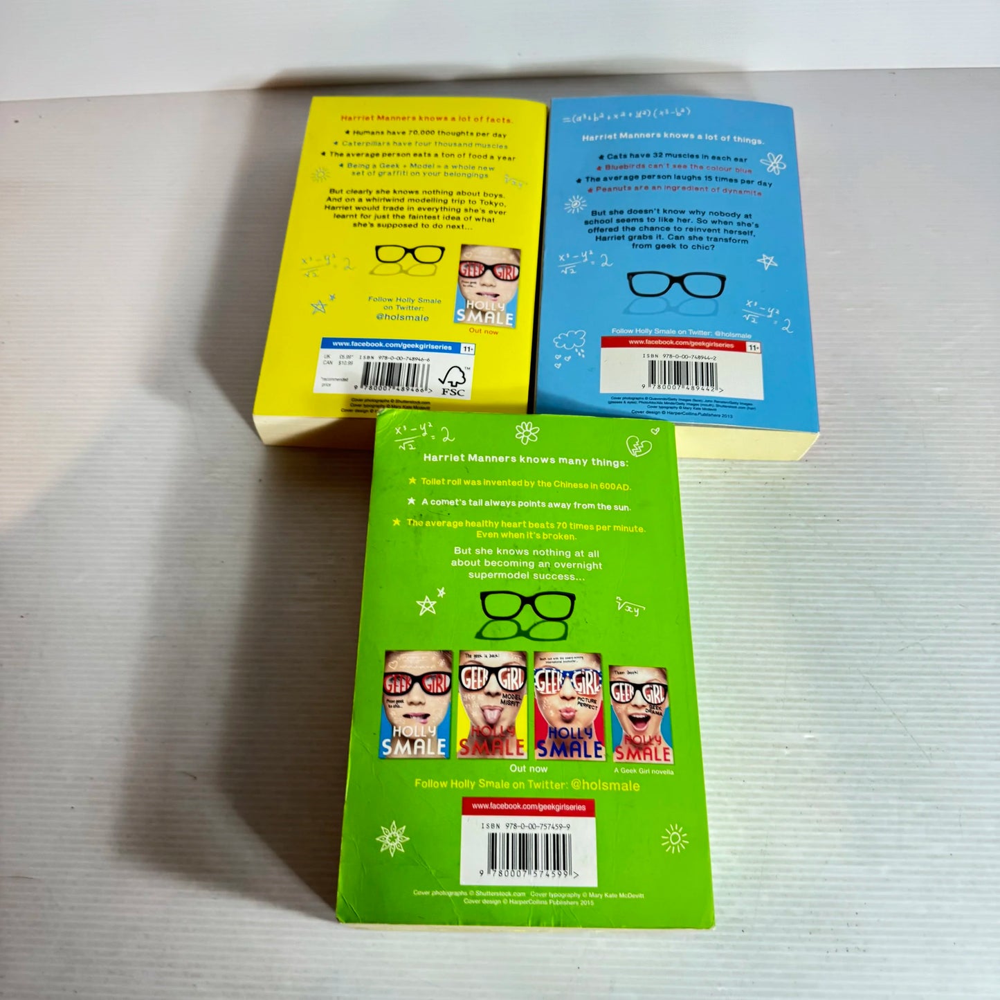 Geek Girl - Holly Smale Book Bundle x 3 Books - Geek Girl, Model Misfit, All That Glitters (2008)