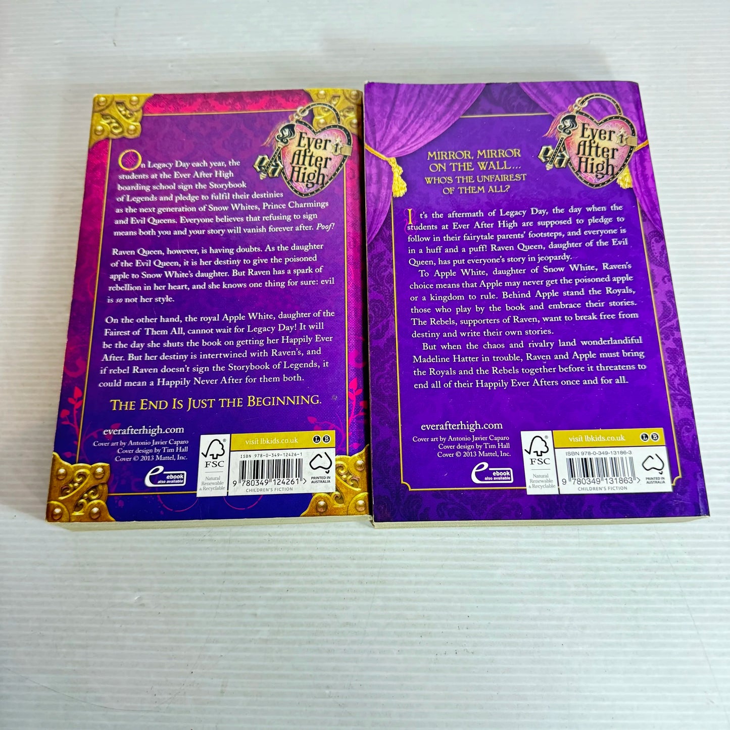 Ever After High - Shannon Hale Book Bundle x 2 Books : The Unfairest of Them All & The Storybook of Legends (2134)