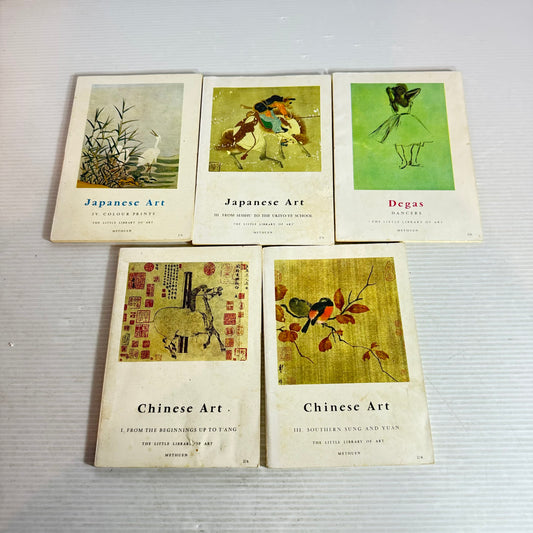 The little Library Of Art - Methuen Book Bundle x 5 Books : Degas, Japanese Art, Chinese Art, (2139)