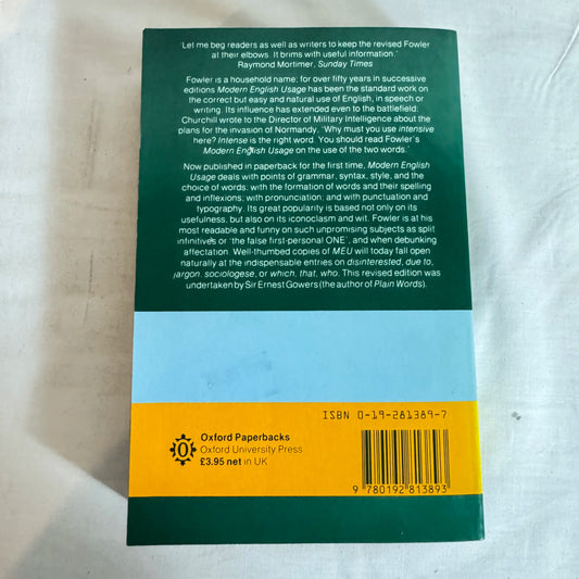 Fowler's Modern English Usage