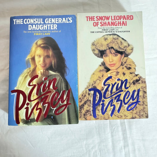 Erin Pizzey Vintage (1989) Book Bundle x 2 - The Snow Leopard of Shanghai & The Consul General's Daughter