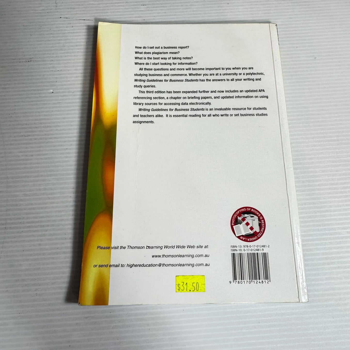 Writing Guidelines For Business Students (3rd Ed.) - Lisa Emerson