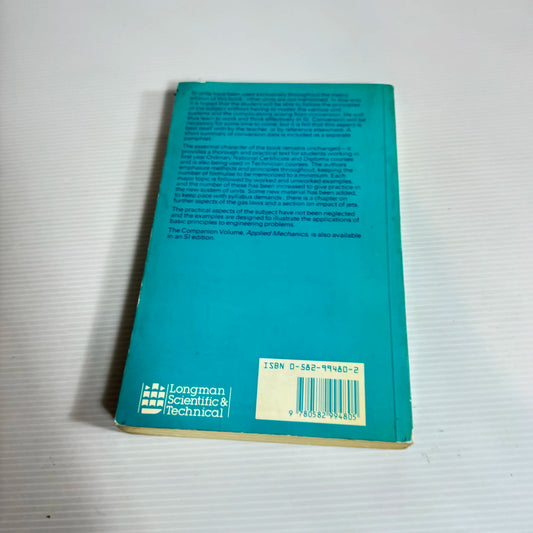 Mechanical Engineering Science - J Hannah & MJ Hillier (Vintage 1988)