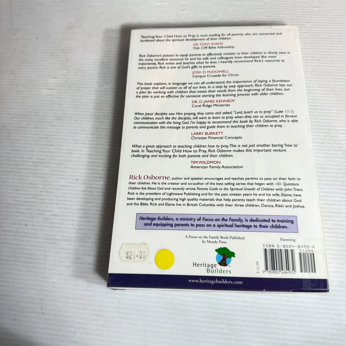 Teaching Your Child How To Pray - Rick Osborne