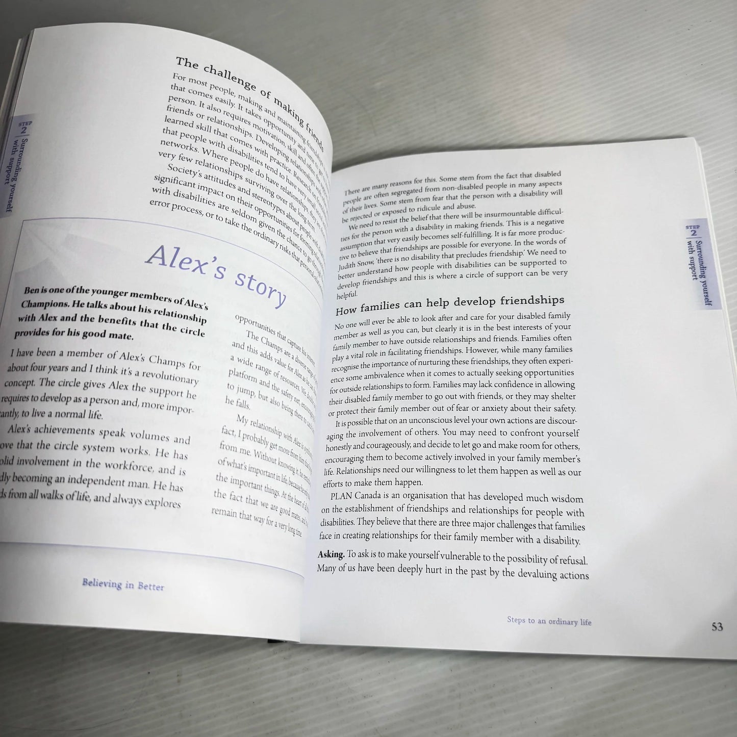 Believing In Better: Steps To An Ordinary Life For Your Family Member With A Disability - A Workbook