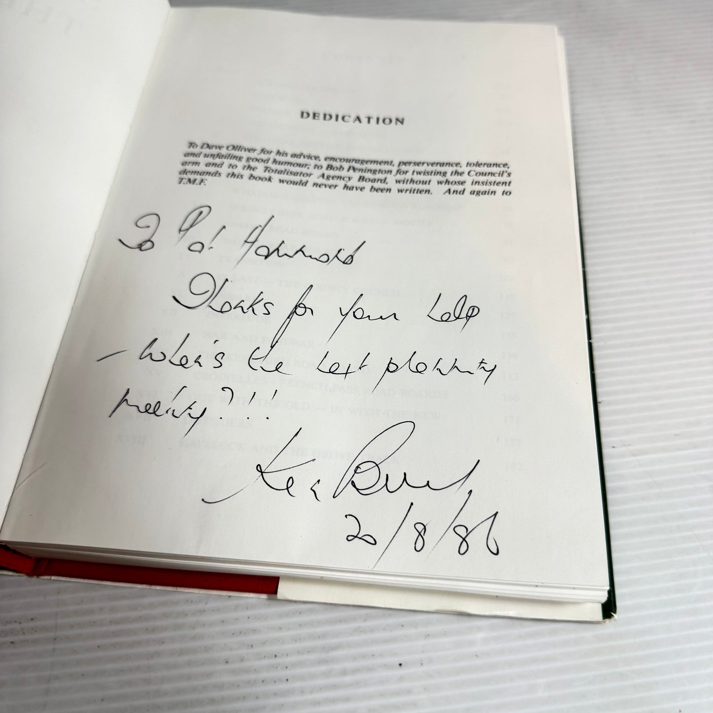 Scrutiny On The County - Ken Berry (Signed by All of the 1986 Council and Author)